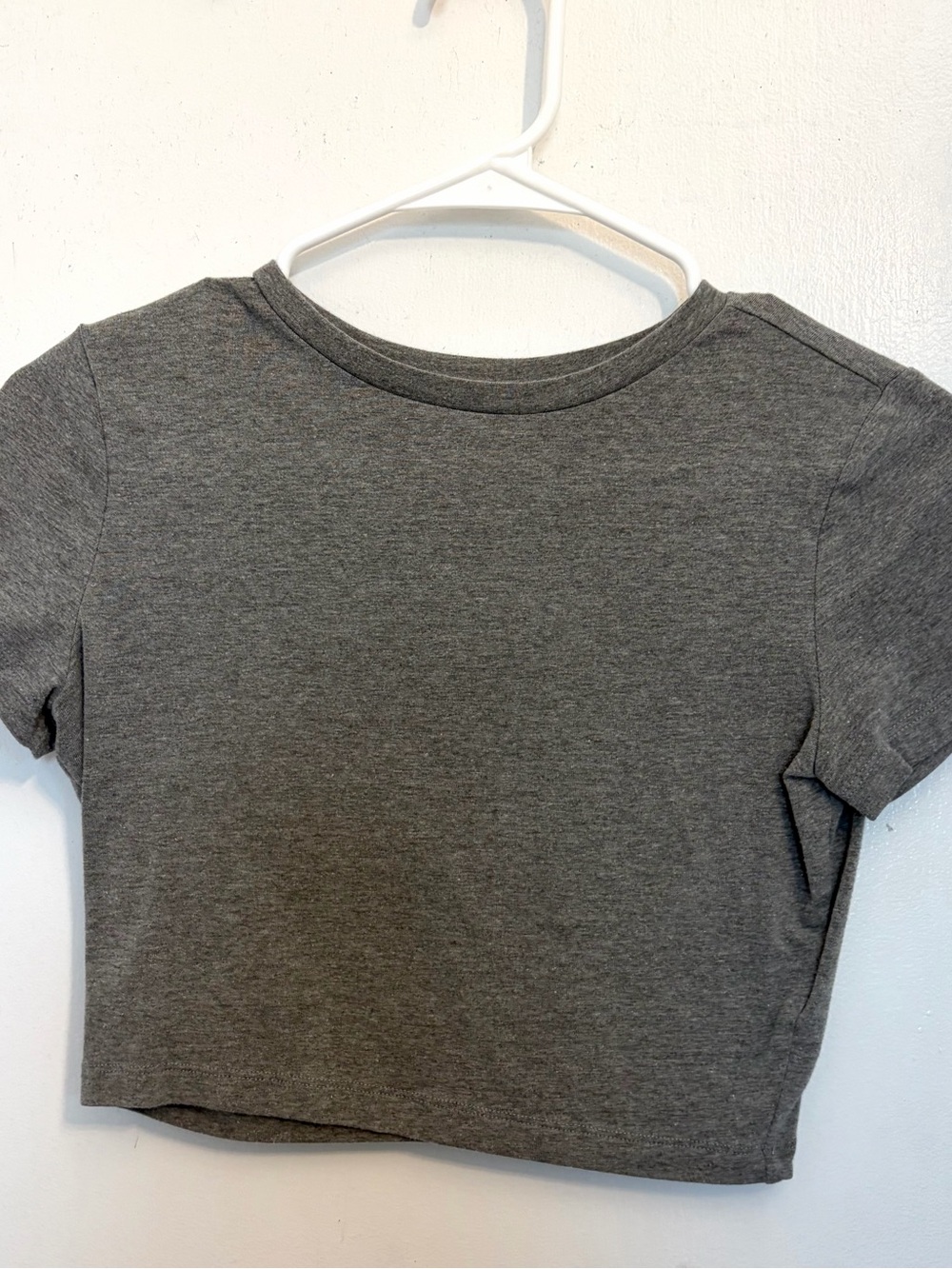 Wild fable cropped tee in gray.